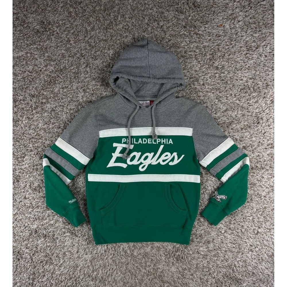 Mitchell & Ness Philadelphia Eagles NFL Throwback Pullover Hoodie Men's Small
